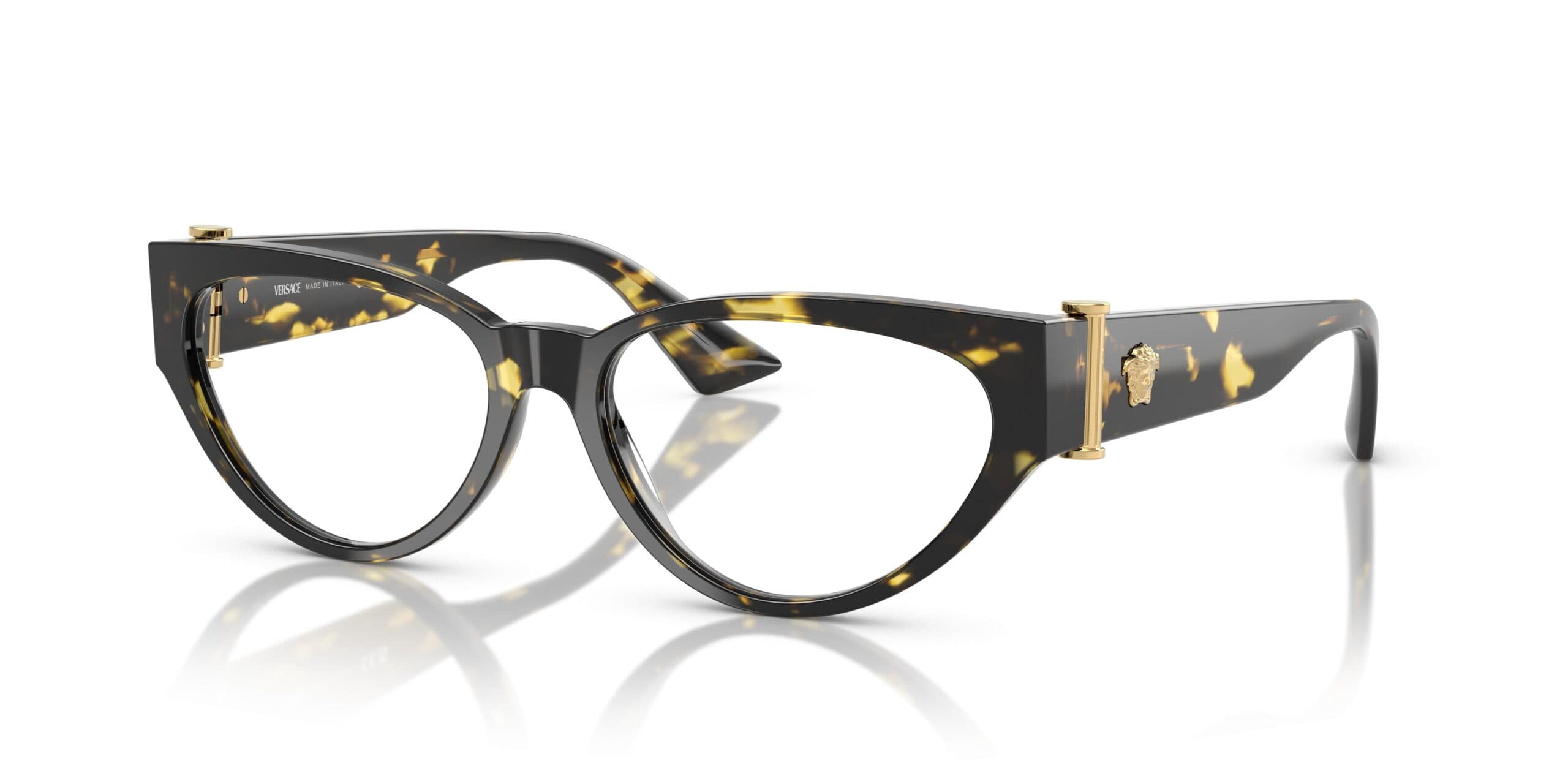 Versace 0VE3366F 5428 Eyeglasses Tortoise 55mm Women
