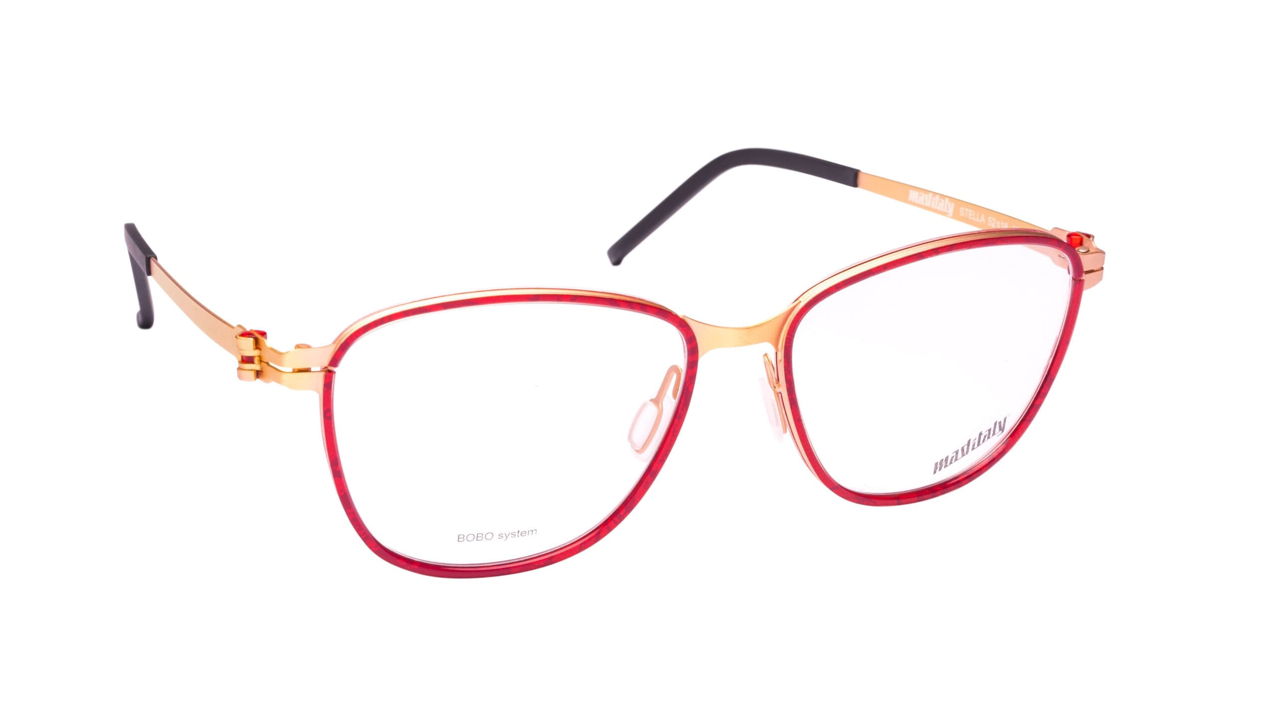 Mad in Italy Stella R03 Eyeglasses Red Gold 52mm Women