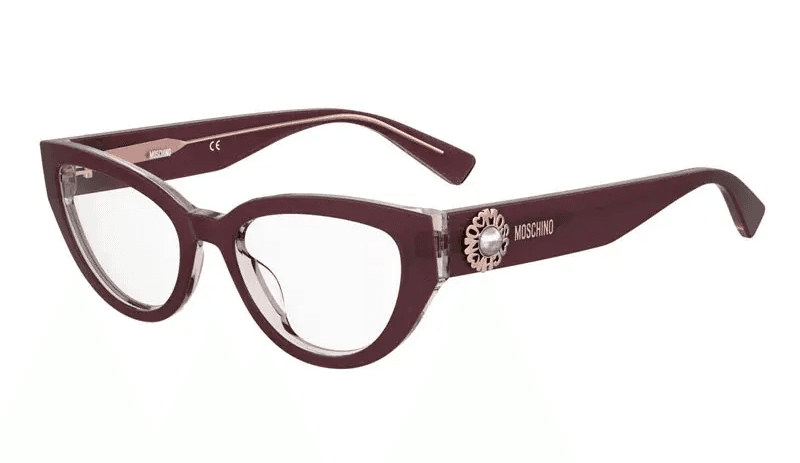 Moschino MOS631 0LHF Eyeglasses Burgundy 52mm Women