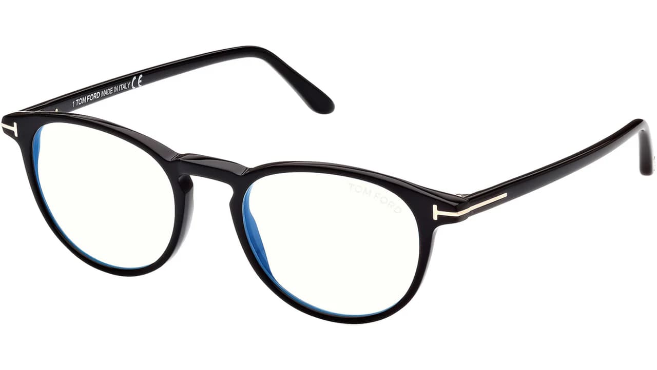 Tom Ford FT5803B 001 Eyeglasses Shiny Black 51mm Men