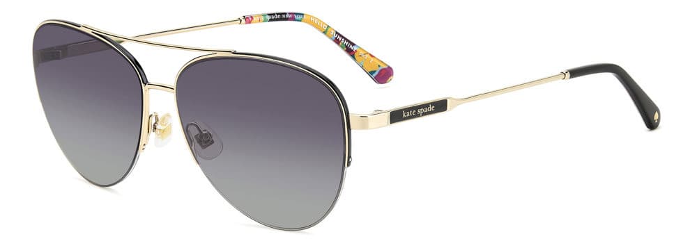 Kate Spade JANECE/G/S 0RHL WJ Sunglasses Gold Black 58mm Women