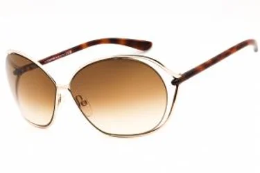 Tom Ford FT0157 CARLA 28F Sunglasses Shiny Rose Gold 66mm
