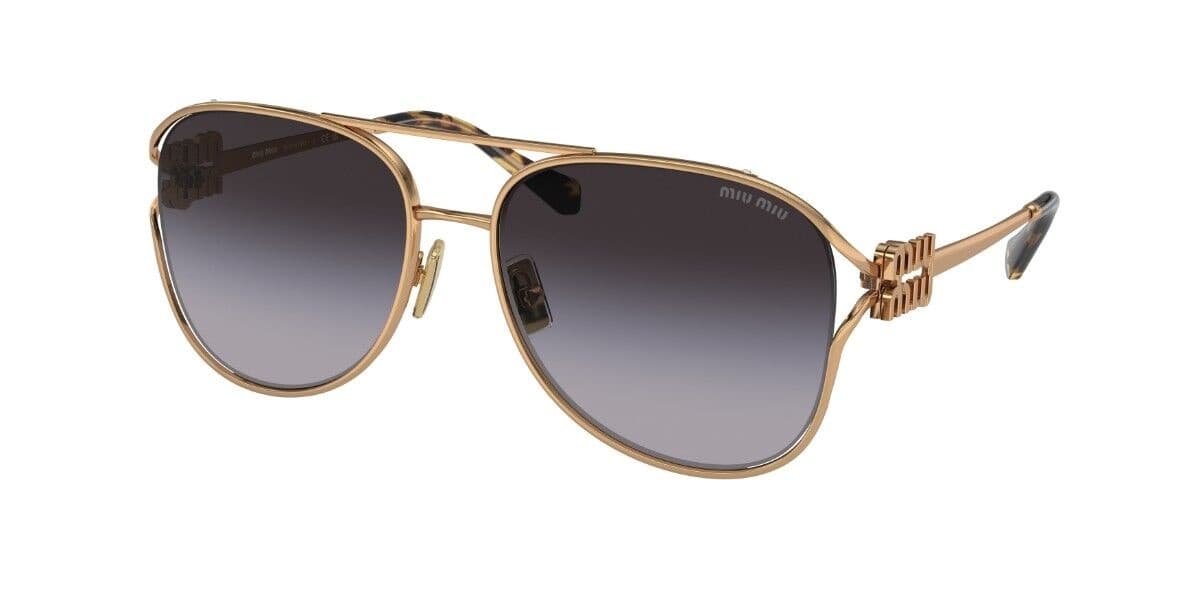 Miu Miu SMU52Z 7OE-5D1 Sunglasses Gold 130mm Women