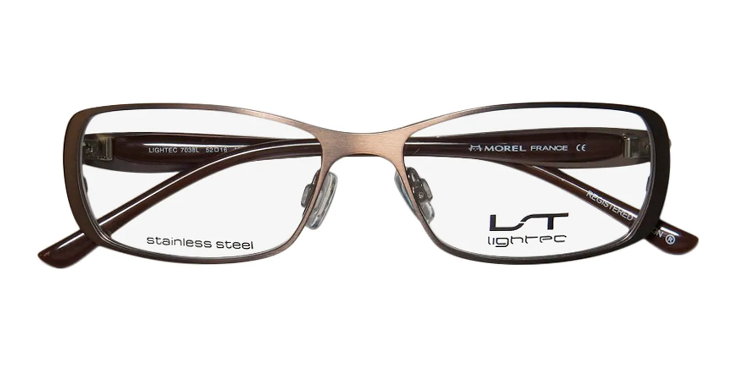 Lightec 7038l mm032 Eyeglasses Brown 52mm Unisex 2