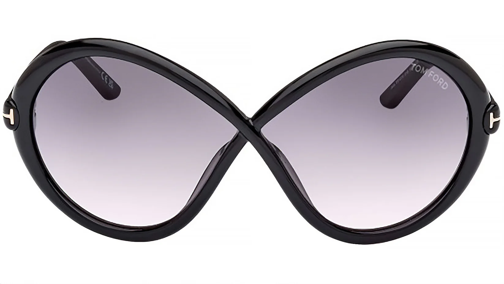 Tom Ford FT1070 01B Sunglasses Shiny Black 68mm Women 2
