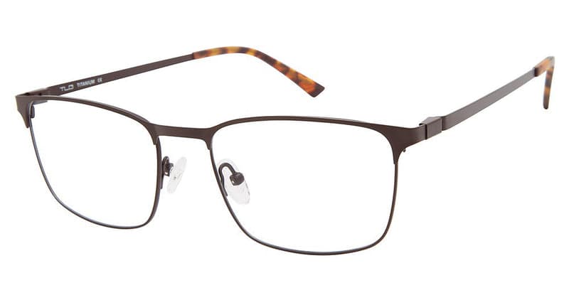 Thin Light Glasses NU059 C02 Eyeglasses Matte Brown 55mm Men