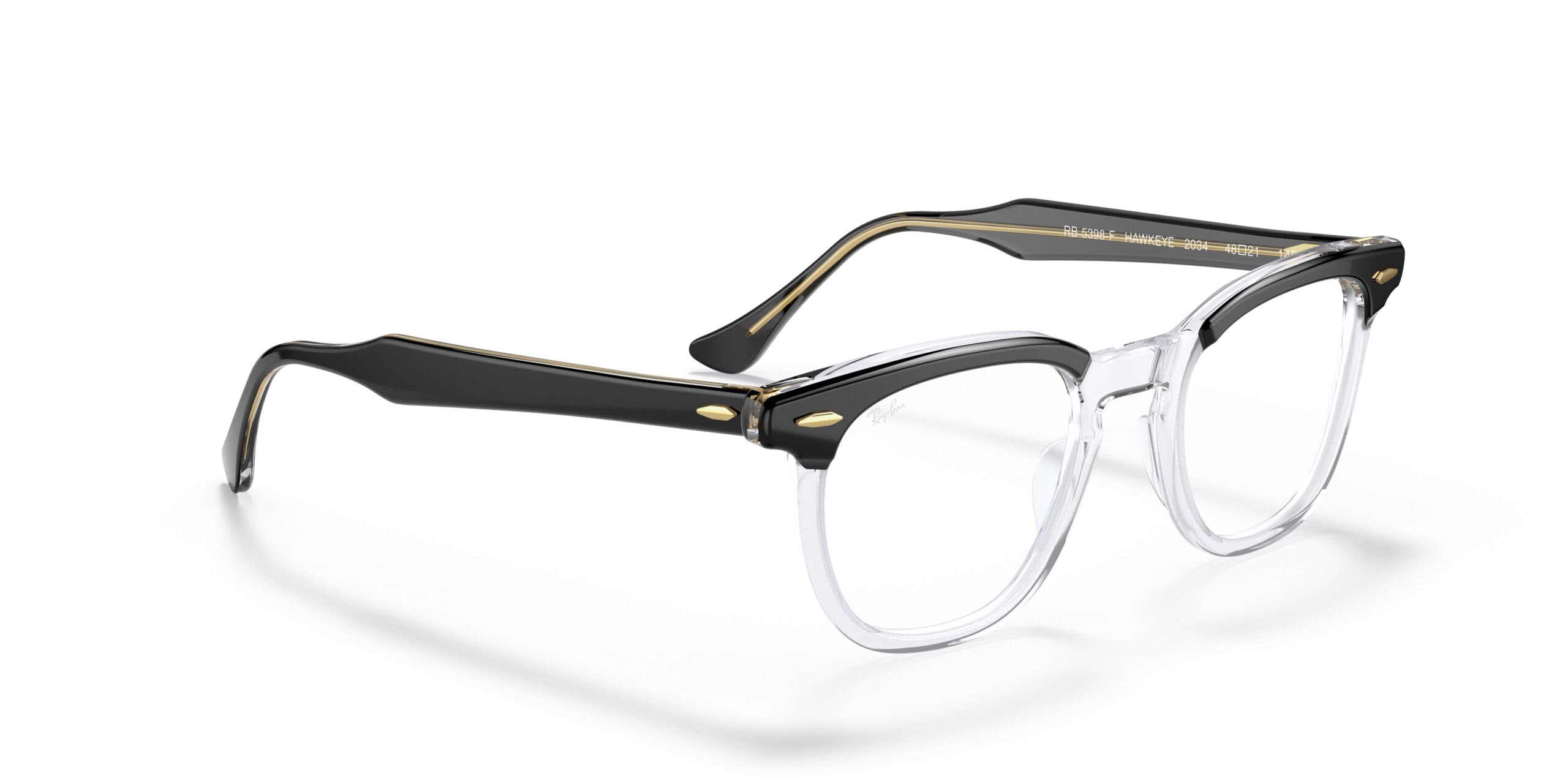 Ray-Ban RB5398F Hawkeye 2034 Eyeglasses Black Transparent 50mm Unisex 5