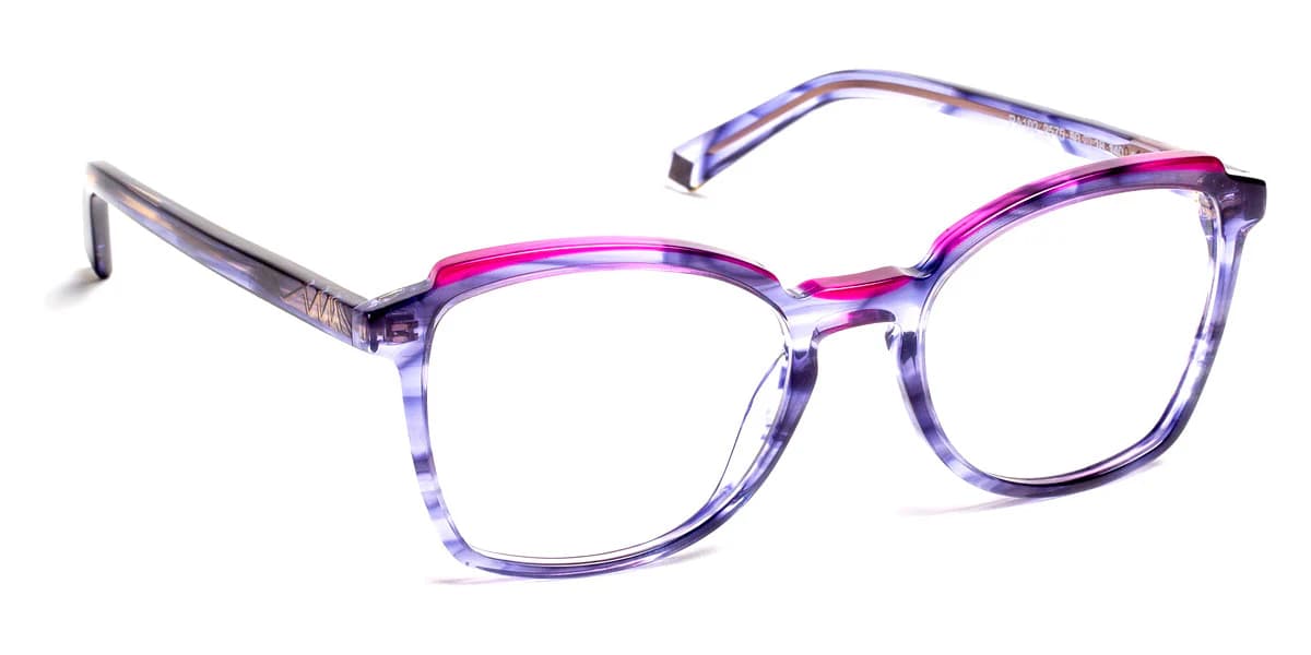 J.F. Rey Petite PA102 2575 Eyeglasses Blue Wave Plum 50mm Women