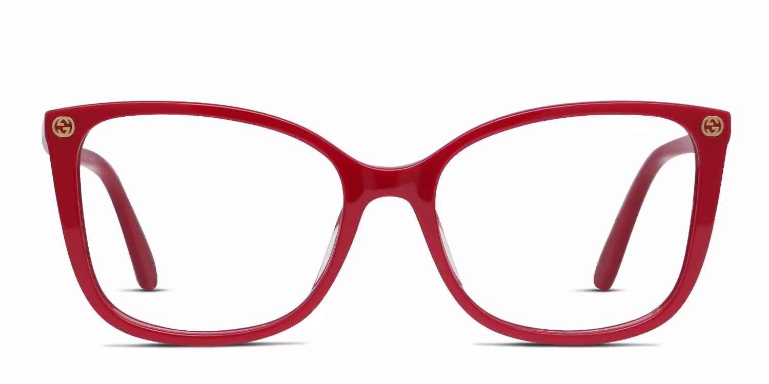 Gucci GG0026O 010 Eyeglasses Red 53mm Women 2