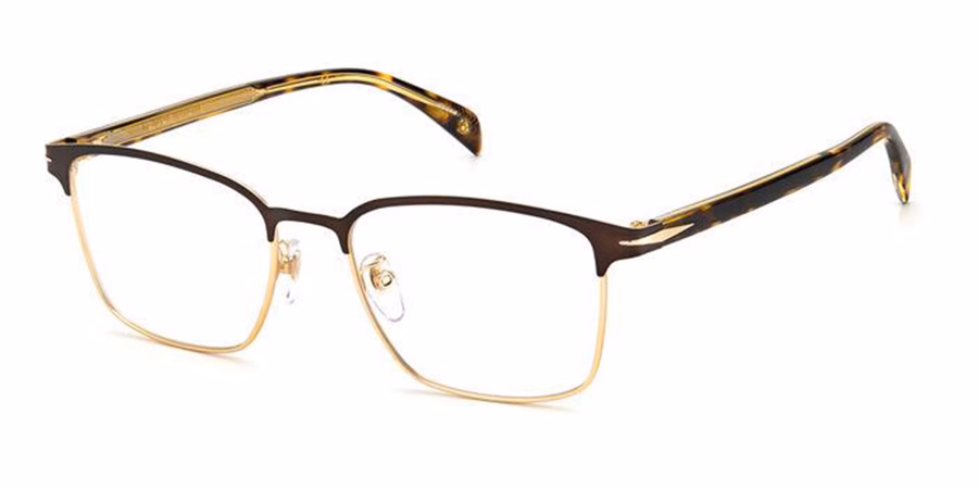 David Beckham DB 1059/F 0UFM Eyeglasses Mate Brown Gold 55mm Men