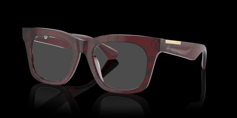 Burberry 0BE2407 4115 Eyeglasses Checkered Red 49mm Women