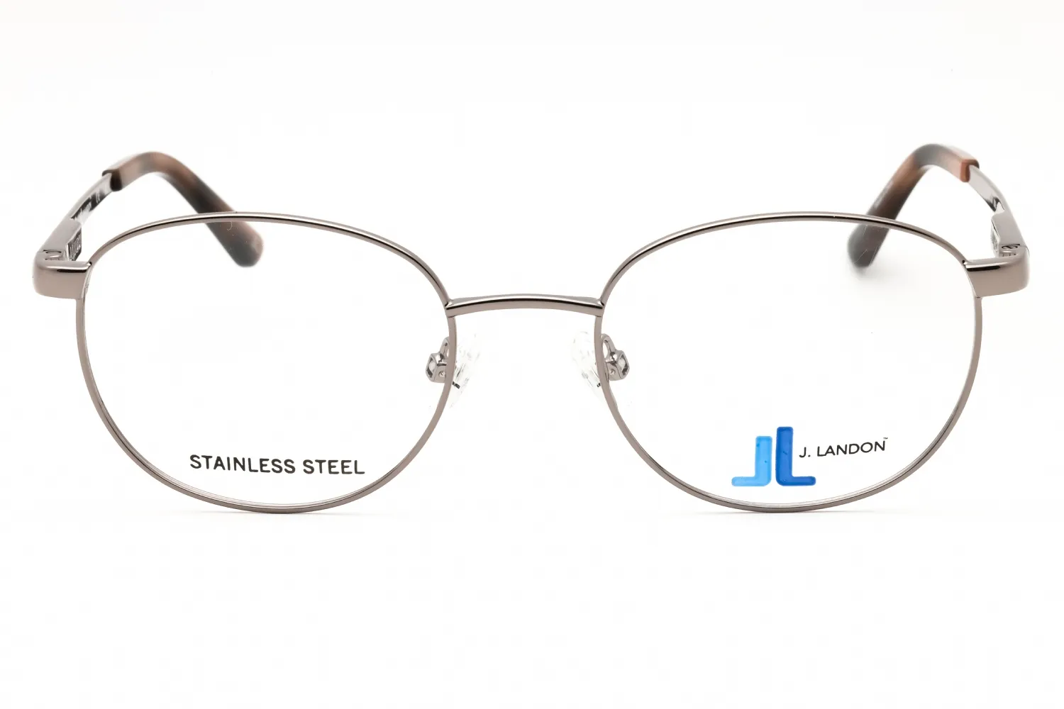 J. Landon JL1000 008 Eyeglasses Shiny Gunmetal 50mm Men 2