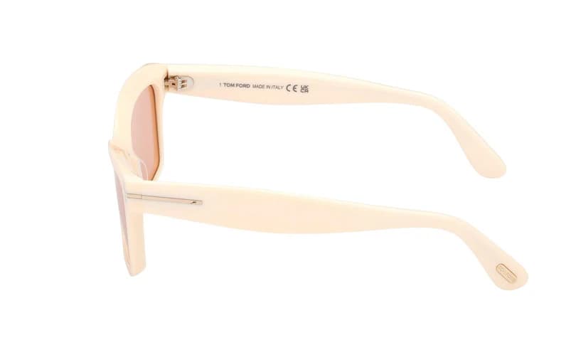 Tom Ford FT1085 25Z Sunglasses Ivory 54mm Women 3