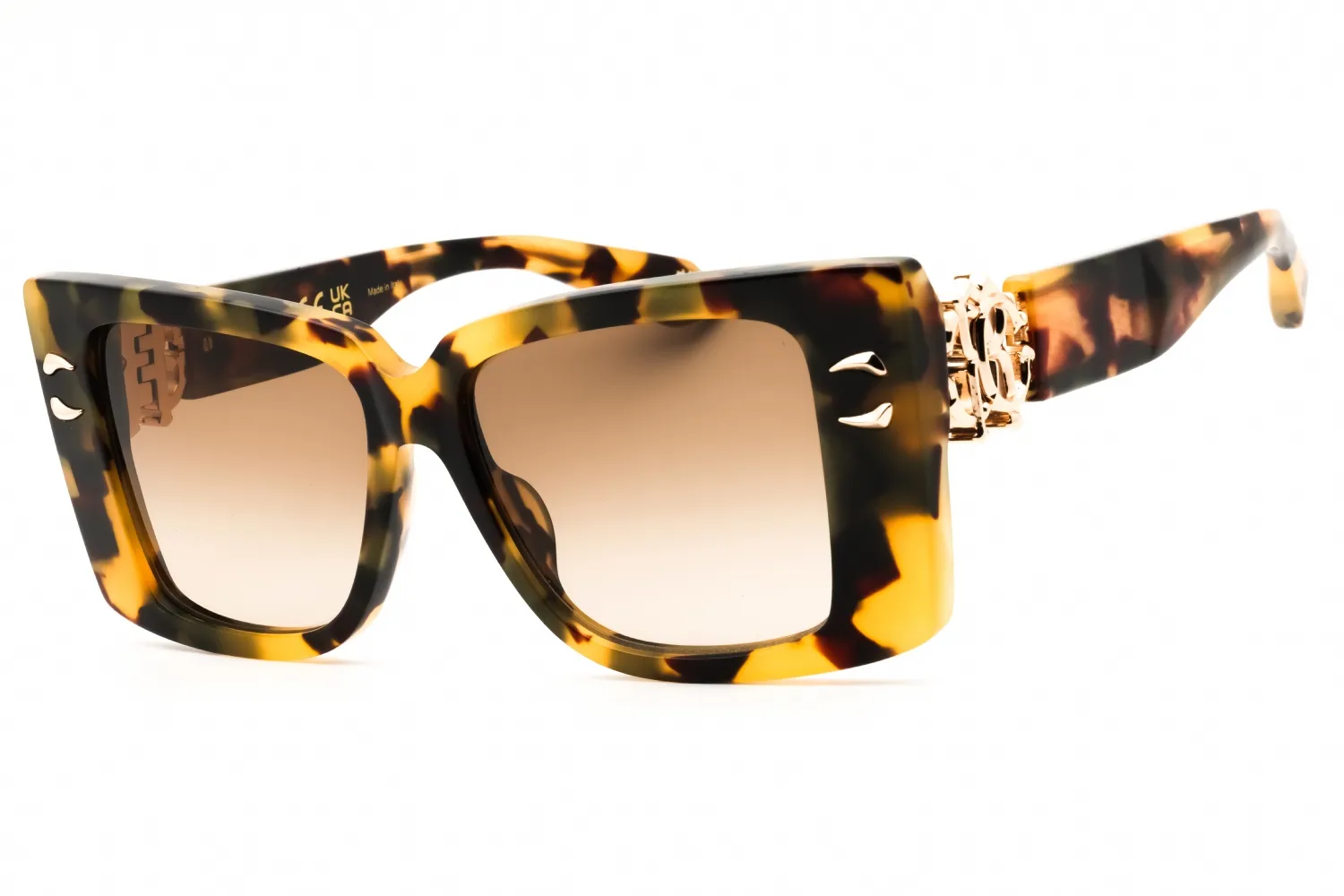 Roberto Cavalli SRC056M 0AGG Sunglasses Shiny Havana 54mm Women