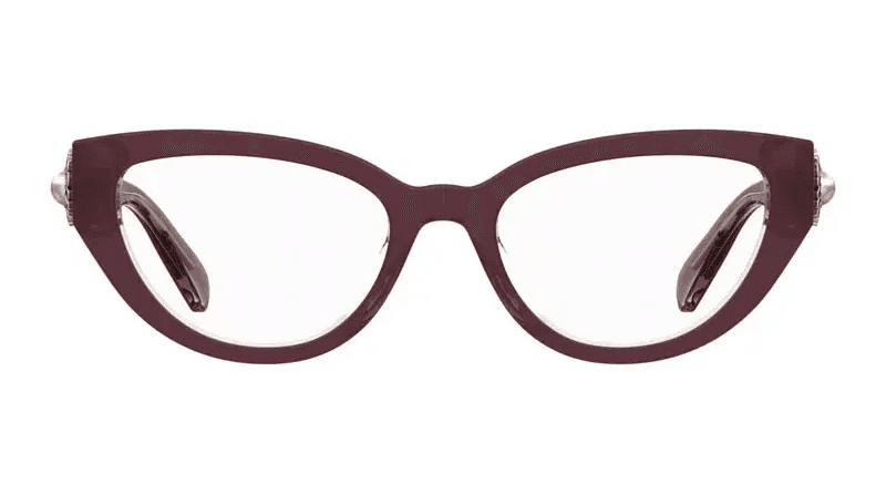 Moschino MOS631 0LHF Eyeglasses Burgundy 52mm Women 2