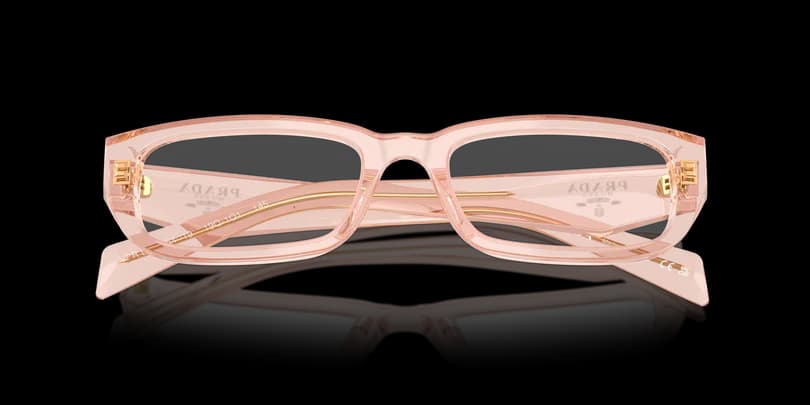 Prada 0PR B05V 19Q1O1 Eyeglasses Transparent Peach 52mm Women 5