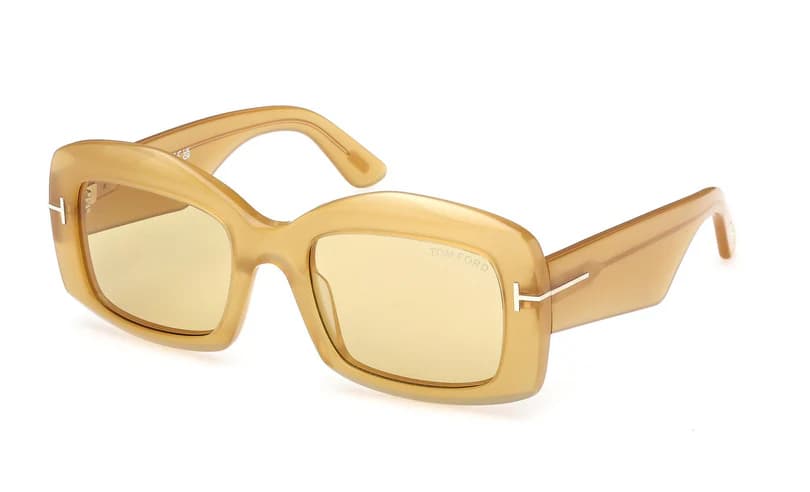 Tom Ford FT1218 39E Sunglasses Shiny Yellow 53mm Women
