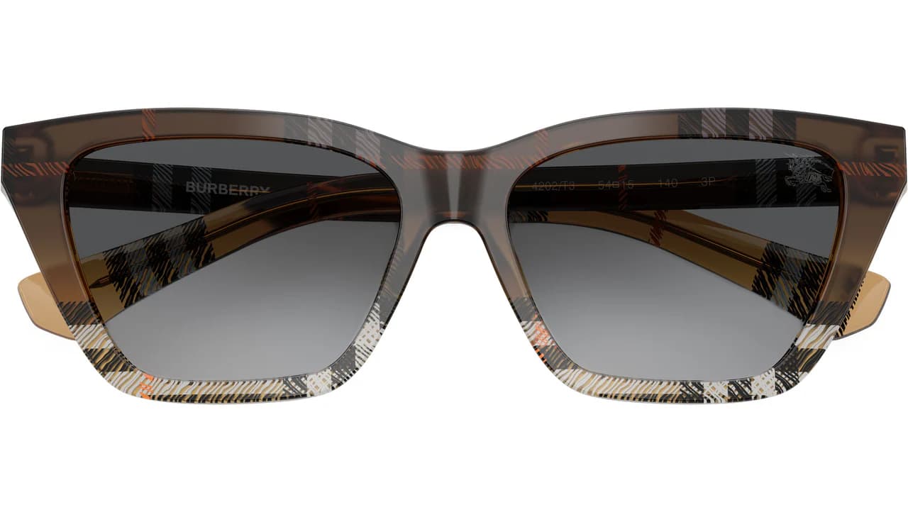 Burberry 0BE4468 4202T3 Sunglasses Check Sand 54mm Women 5