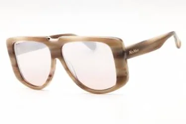 Max Mara MM0075 60G Sunglasses Beige Horn 57mm