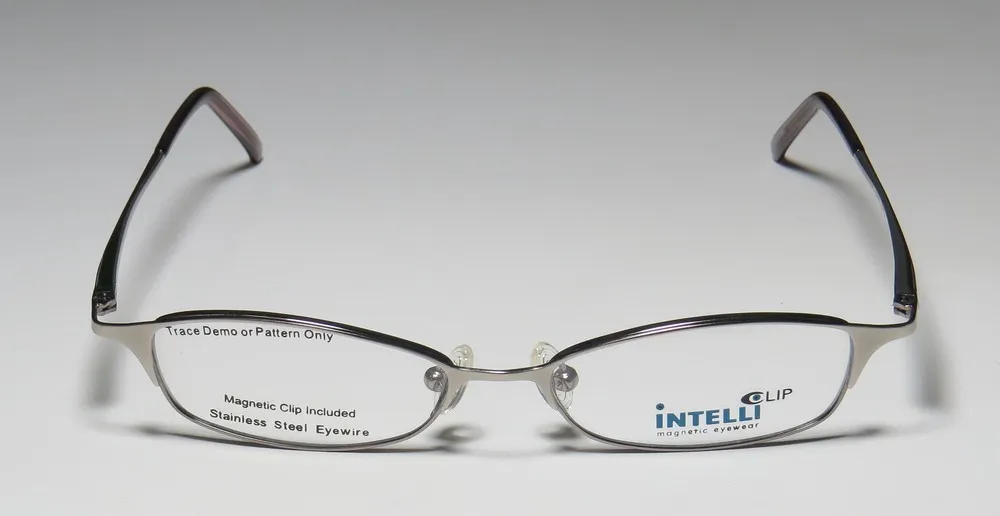Elite Eyewear Intelli Clip 730 grey graph Eyeglasses Silver 49mm Unisex 4