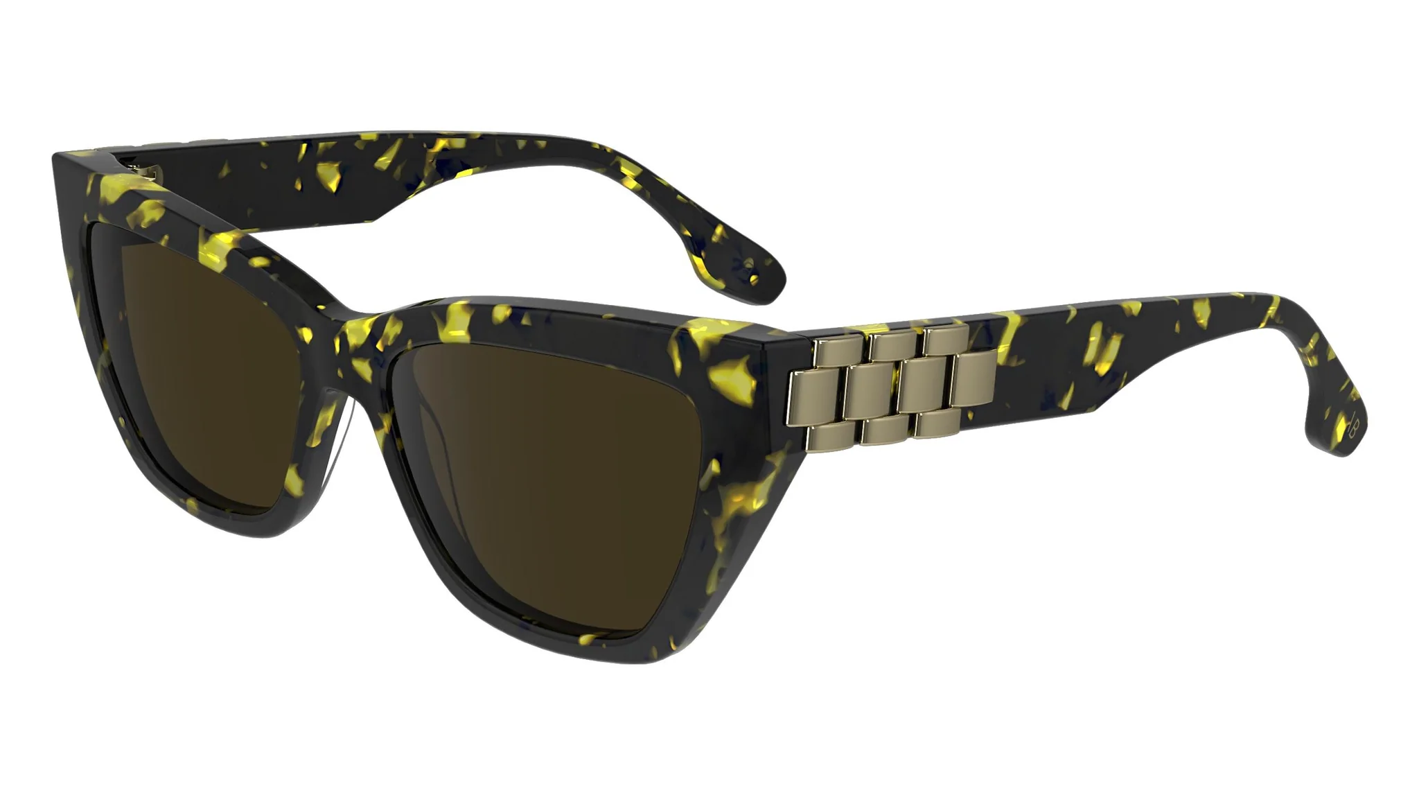 Victoria Beckham VB668S 012 Sunglasses Black Yellow Havana 55mm Women