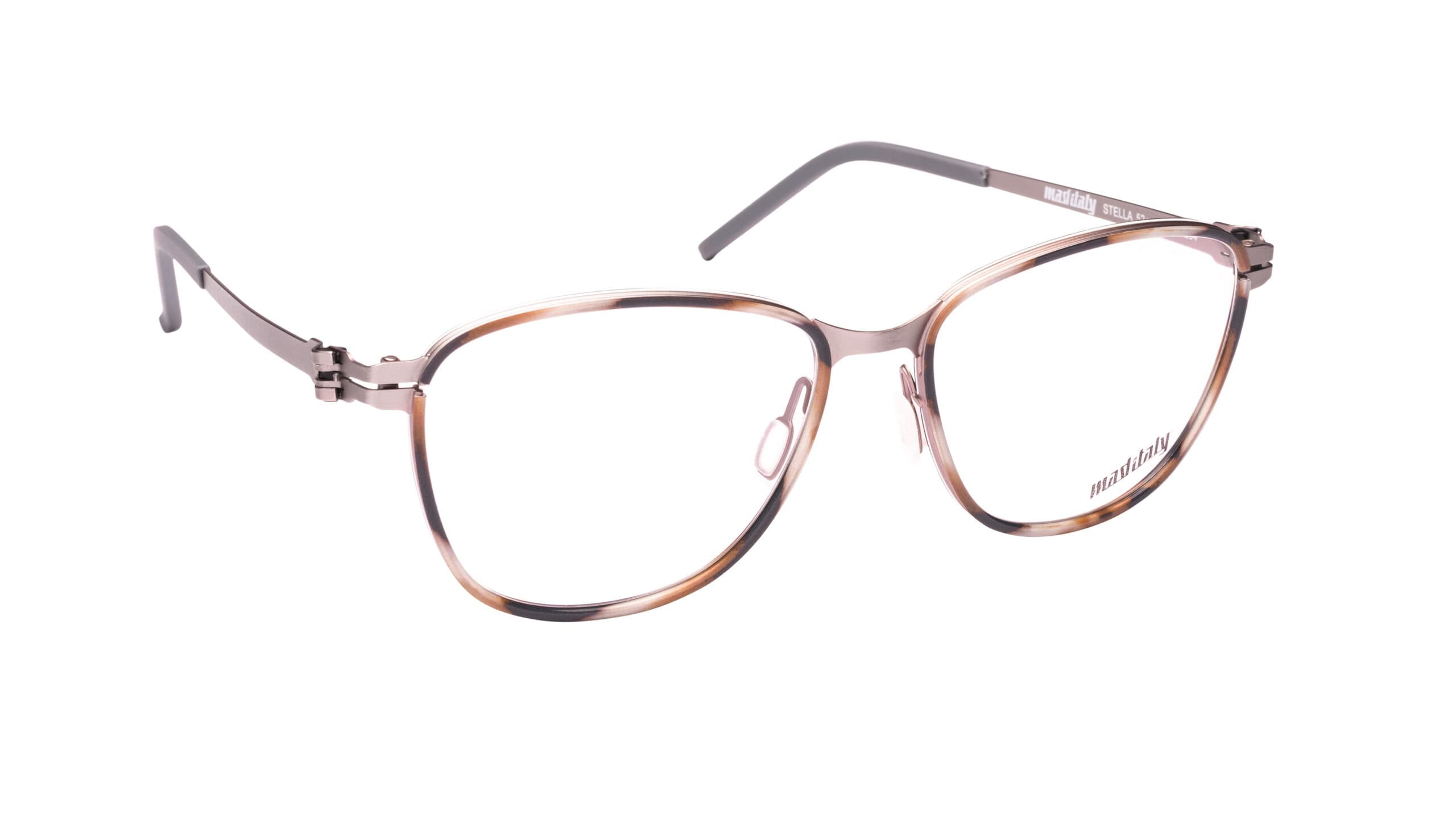 Mad in Italy Stella Q04 Eyeglasses Leopard Silver 52mm Women