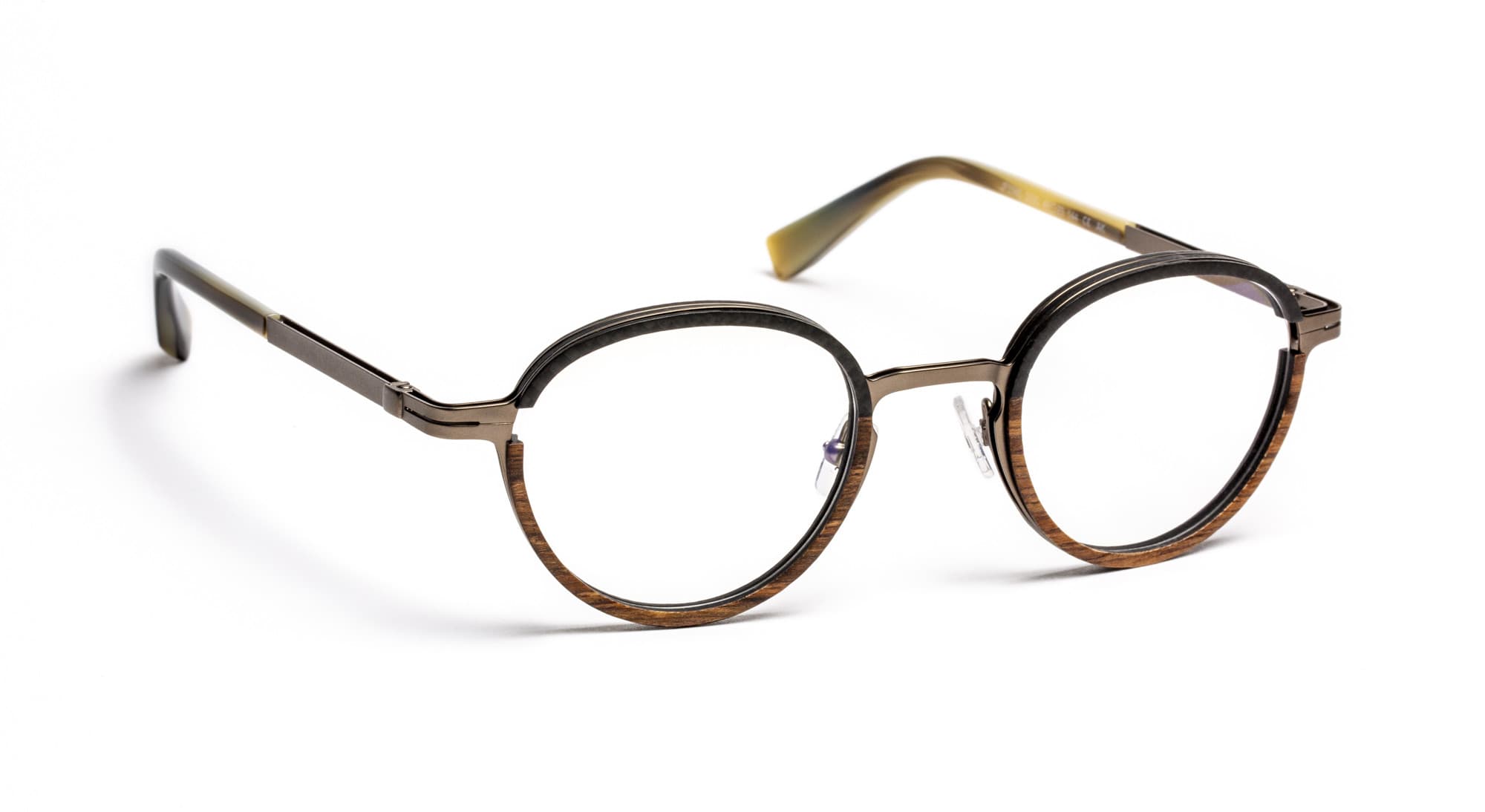 J.F. Rey JF2980 C0590 Eyeglasses Carbon/wood/metal Gunmetal 48mm Men