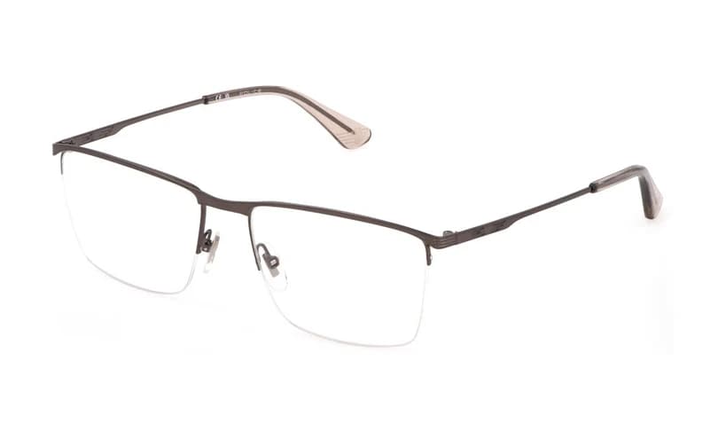 Police VPLG75M 0F68 Eyeglasses Shiny Glossed Bronze 57mm Men