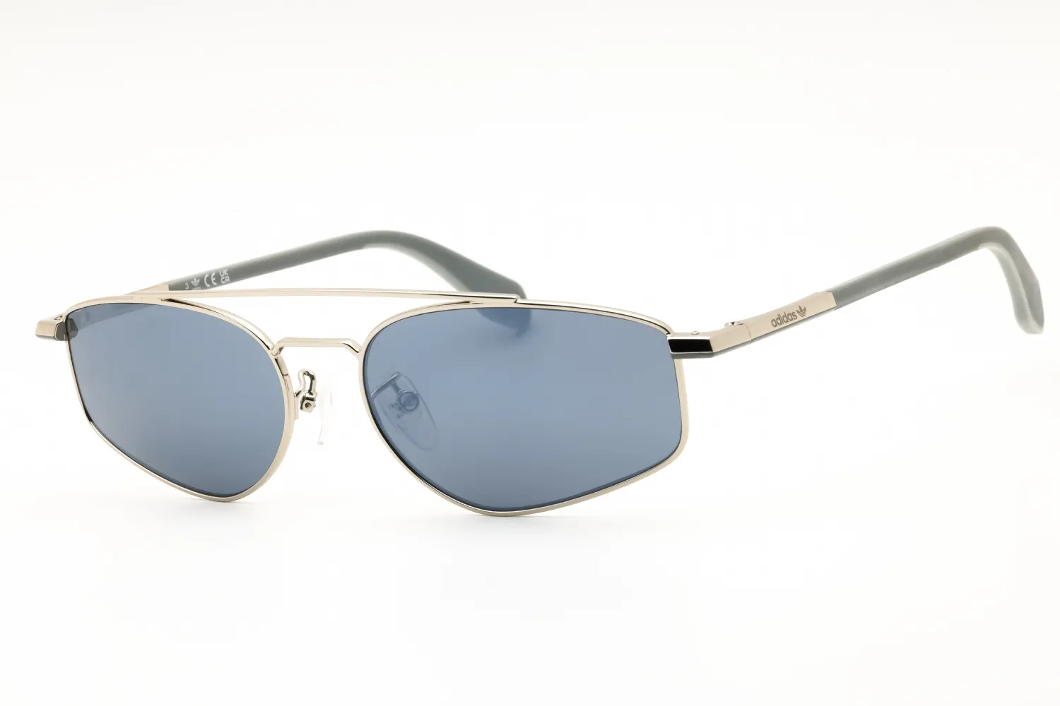 Adidas OR0099 16C Sunglasses Shiny Palladium 55mm Unisex