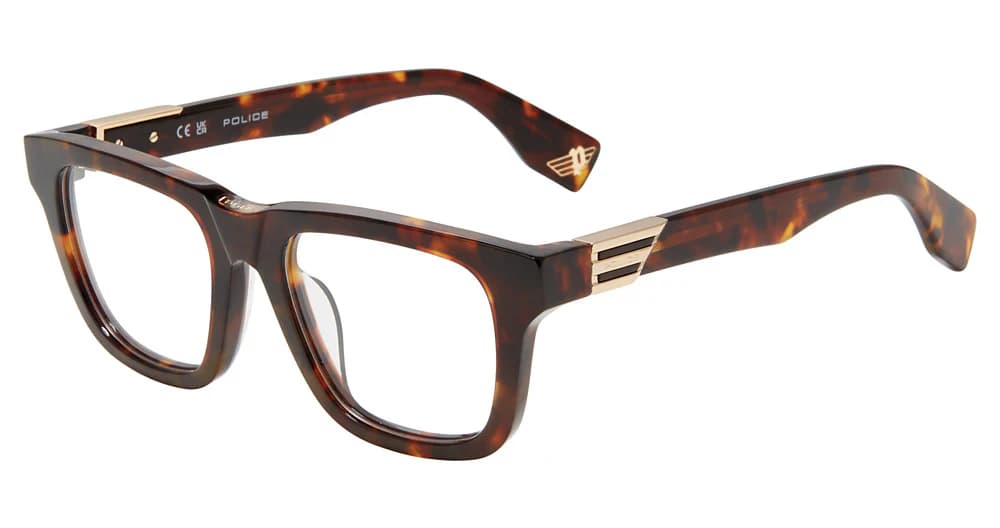 Police VPLN29 04BL Eyeglasses Dark Havana 50mm Men