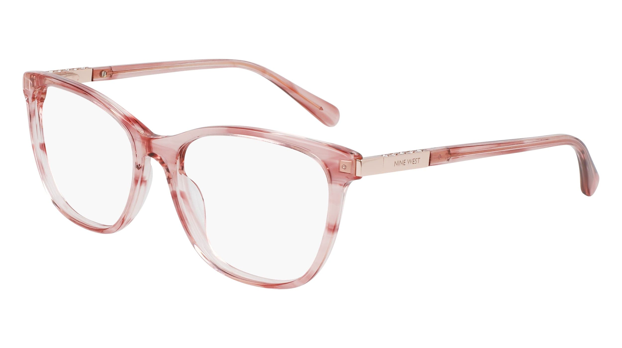 Nine West NW5232 610 Eyeglasses Rose Horn 56mm Women