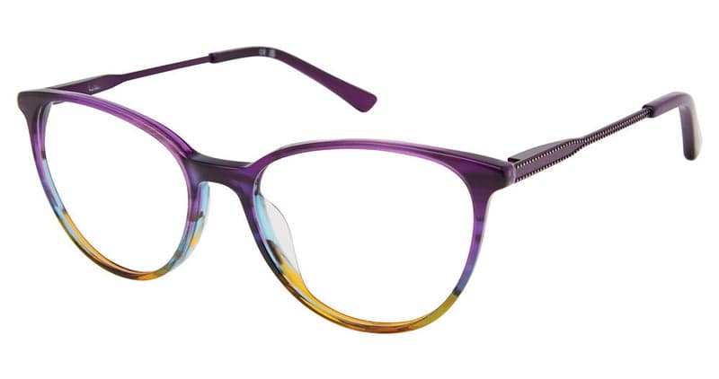 Nicole Miller PALAIS C02 Eyeglasses Purple Grain 51mm Women