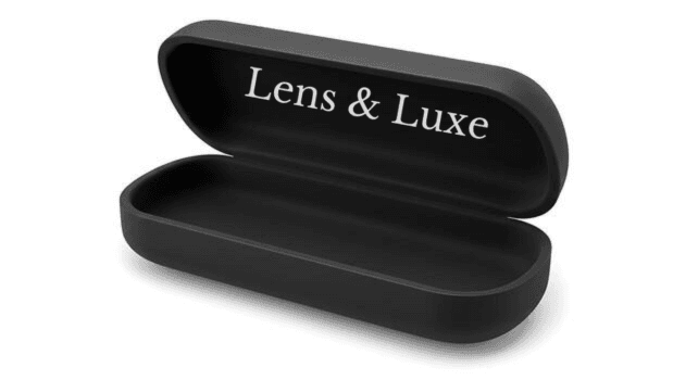 LuxOptic Eve Eyeglasses Clear Grey 50mm Women _Case