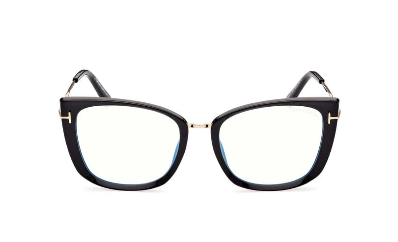 Tom Ford FT5816B 001 Eyeglasses Shiny Black 53mm Women 2