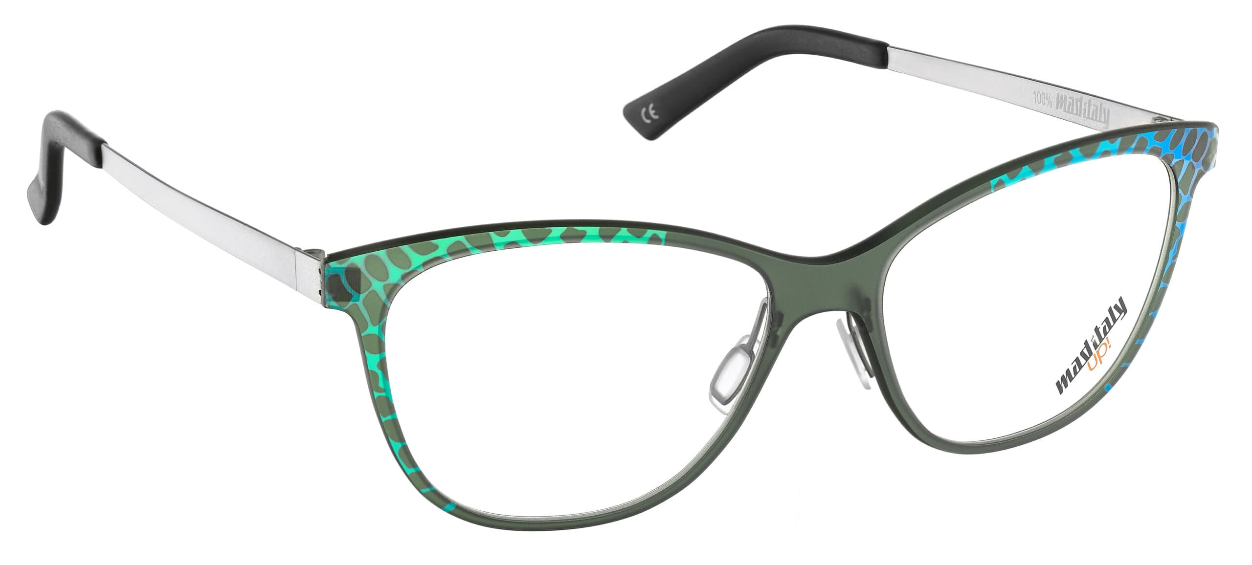Mad in Italy Zucca Z66 Eyeglasses Leopard Green 53mm Women