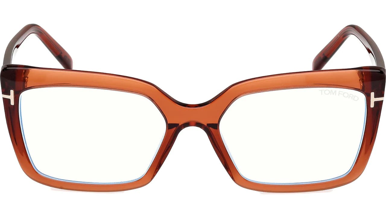 Tom Ford FT5991B 048 Eyeglasses Shiny Dark Brown 55mm Women 2