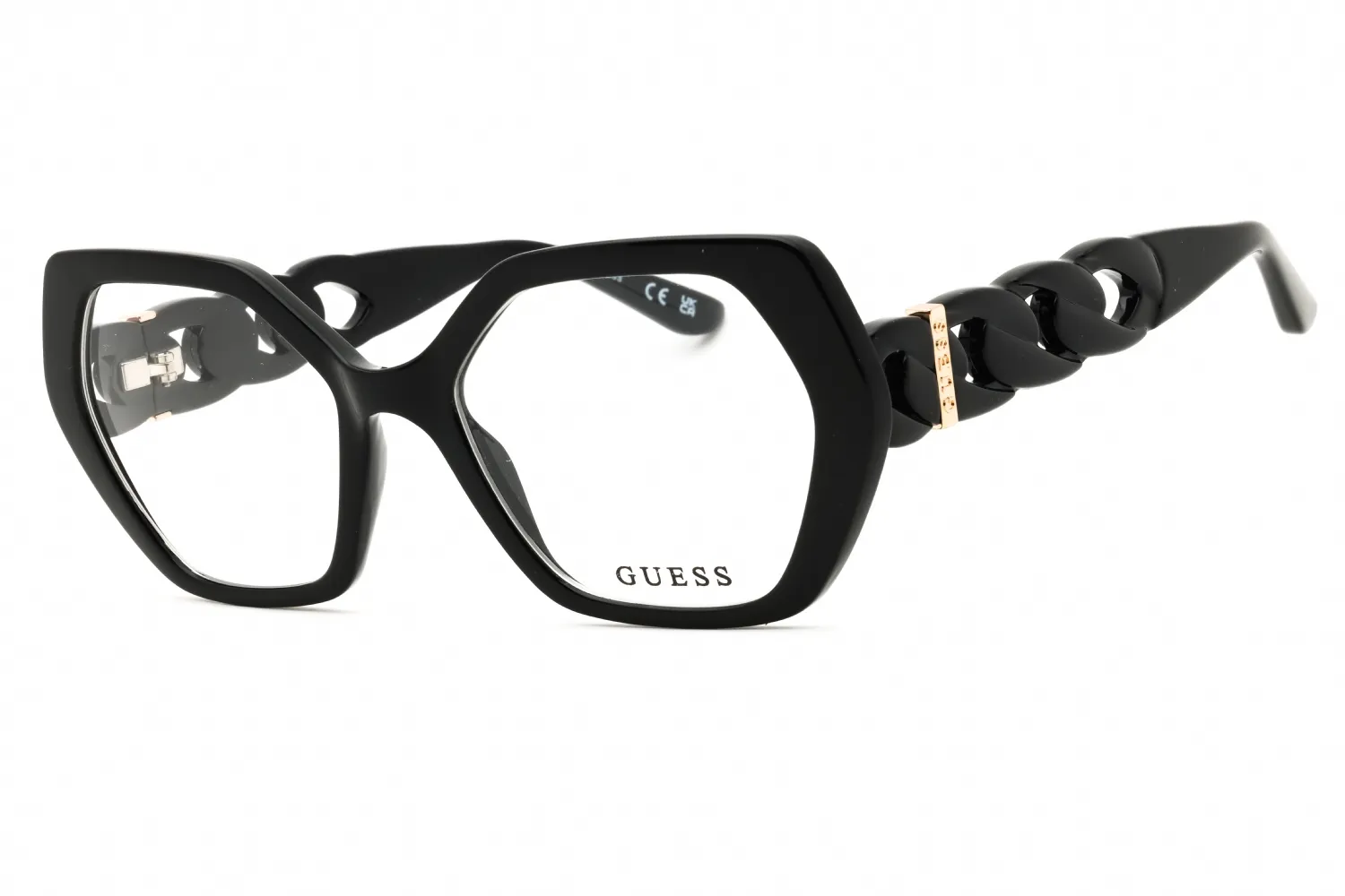 Guess GU50116 001 Eyeglasses Shiny Black 53mm Women