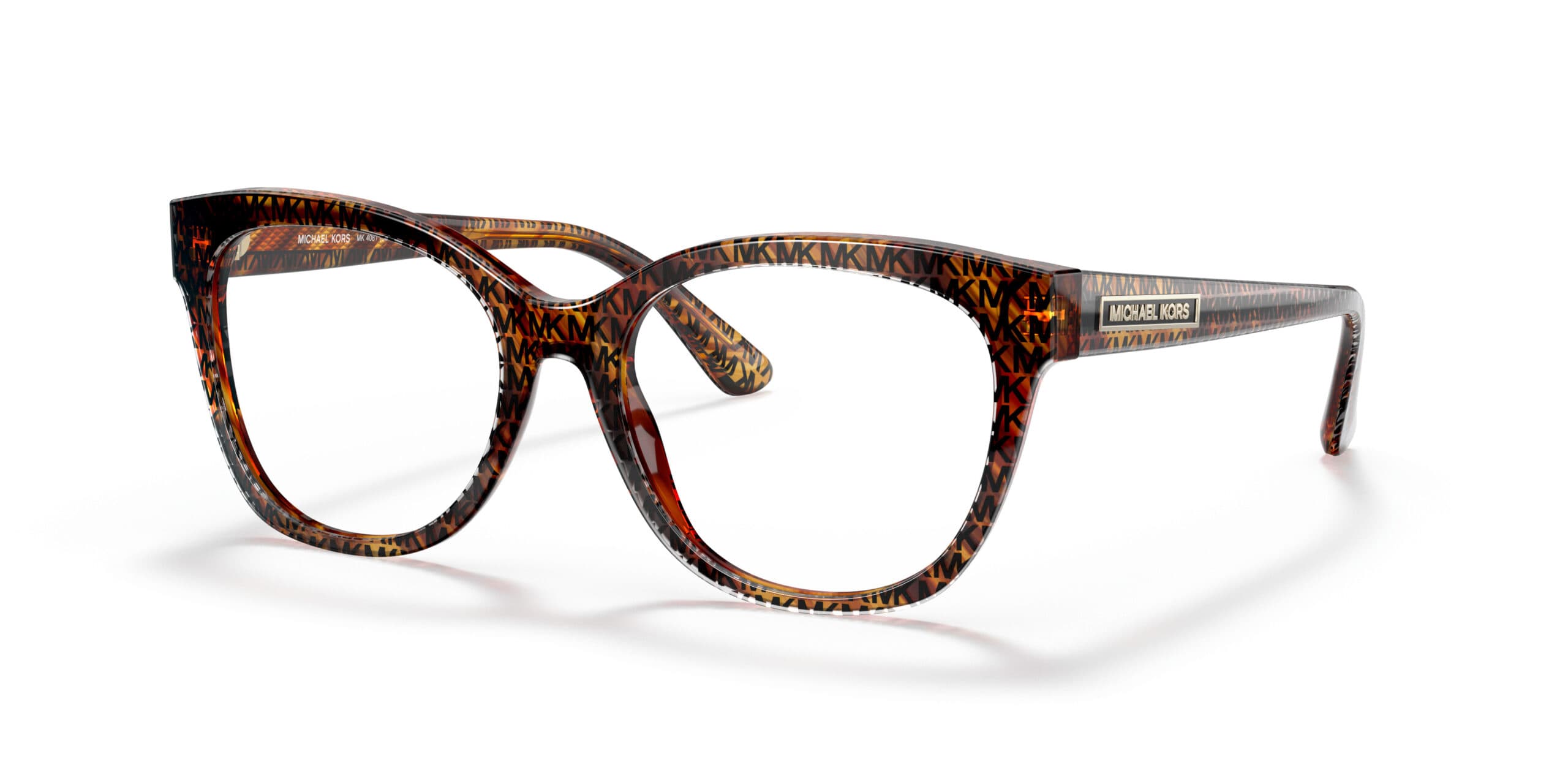 Michael Kors MK4081F Santa Monica 3667 Eyeglasses Logo Print Tortoise 53mm Women