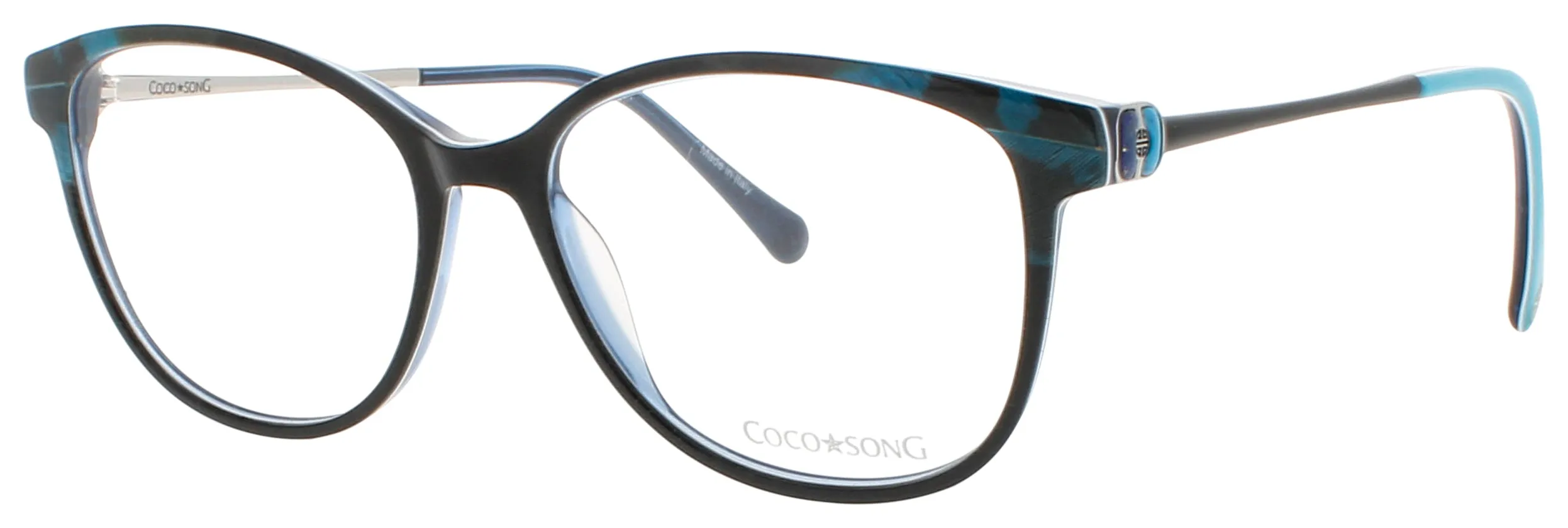 Coco Song WAITING SOMEONE C01 Eyeglasses Black Blue 53mm Women