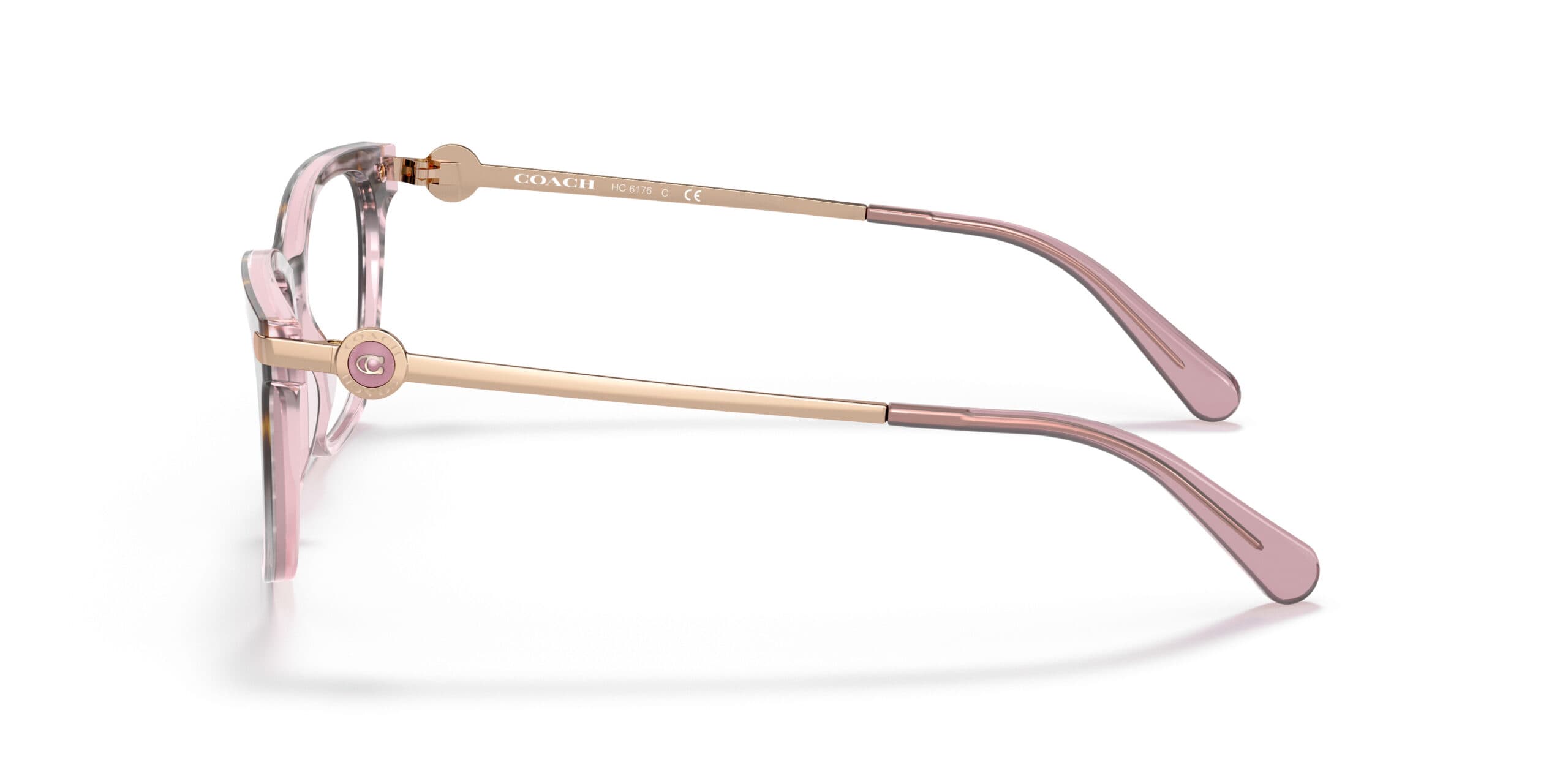 Coach HC6176 5650 Eyeglasses Rose Tortoise Gradient 53mm Women 3