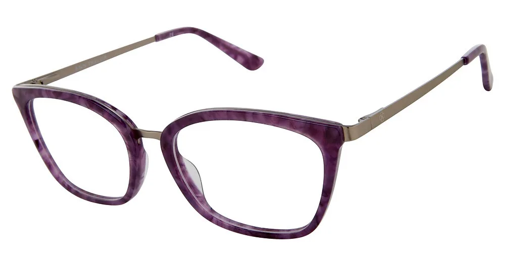 Ann Taylor AT334 C02 Eyeglasses Eggplant/gunmetal 52mm Women