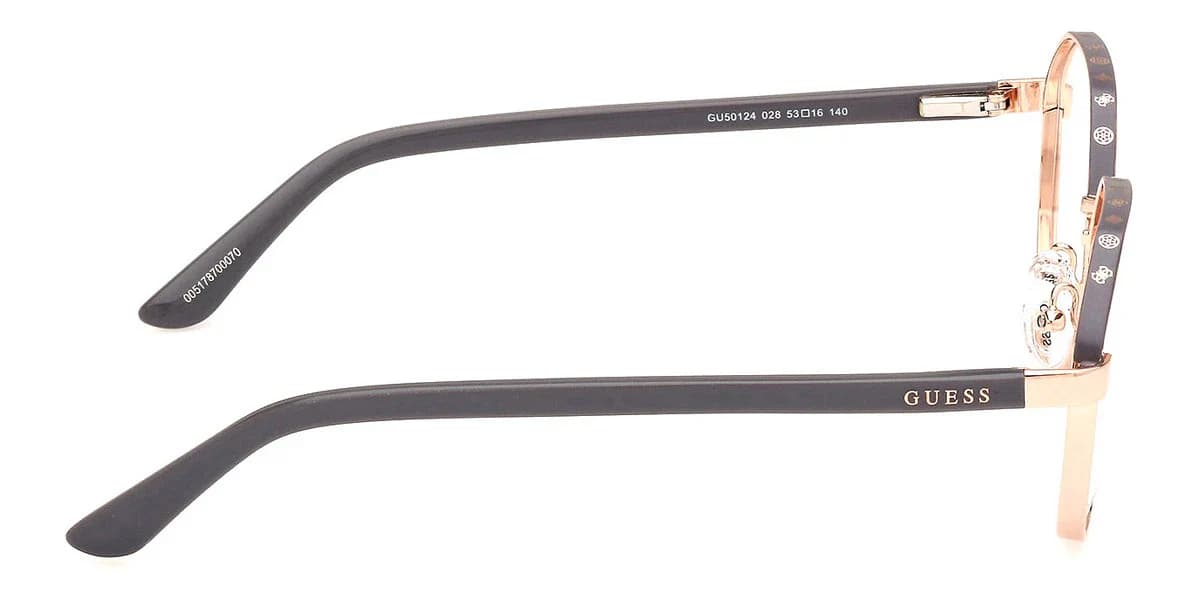 Guess GU50124 028 Eyeglasses Shiny Rose Gold 51mm 5