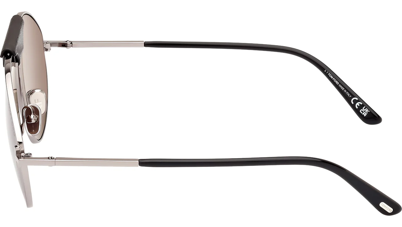 Tom Ford FT1095 14A Sunglasses Shiny Light Ruthenium 60mm Women 4