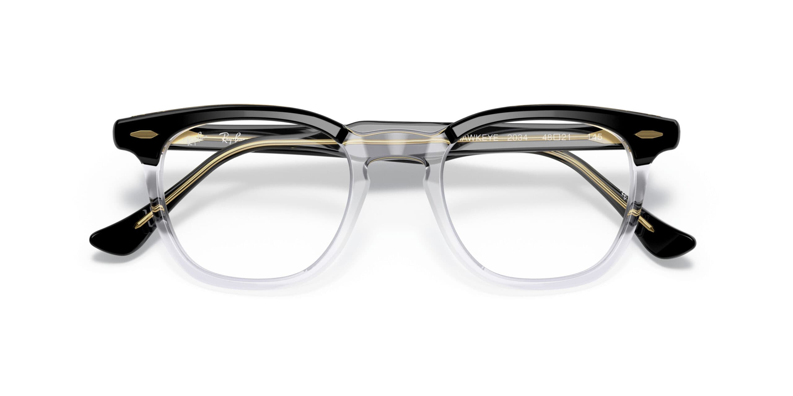 Ray-Ban RB5398F Hawkeye 2034 Eyeglasses Black Transparent 50mm Unisex 6