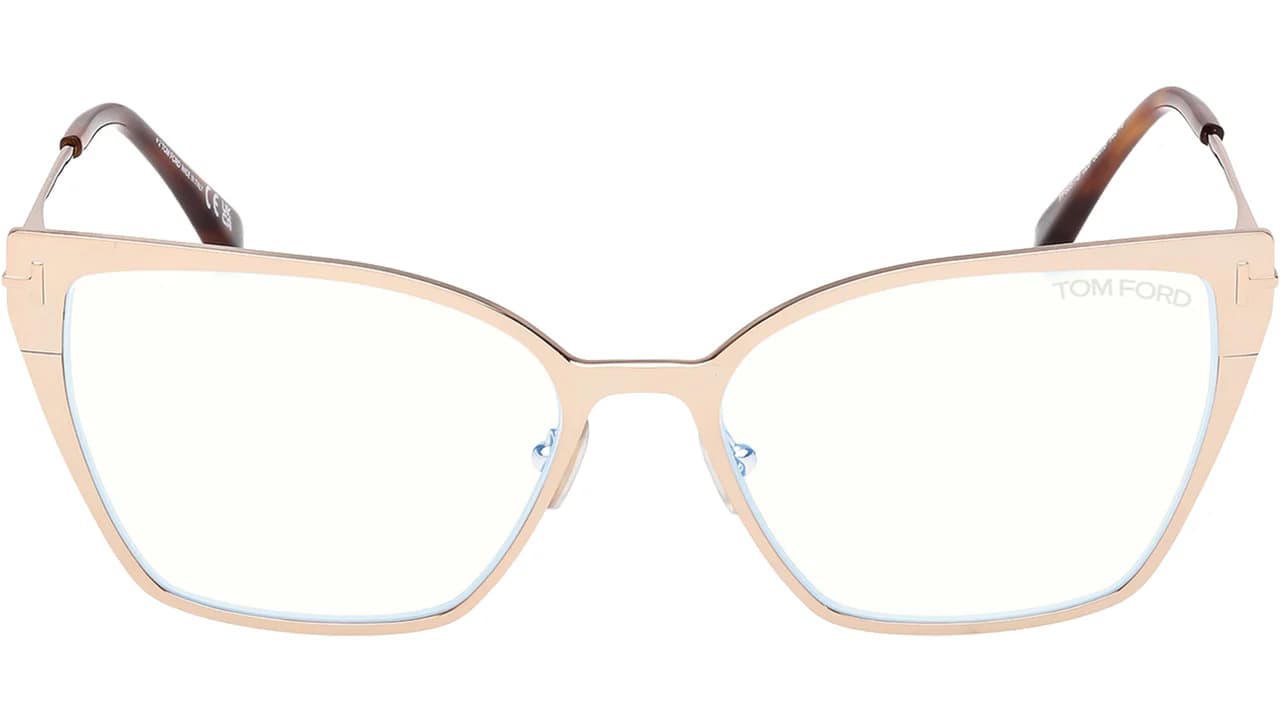Tom Ford FT6051B 028 Eyeglasses Shiny Rose Gold 56mm Women 2
