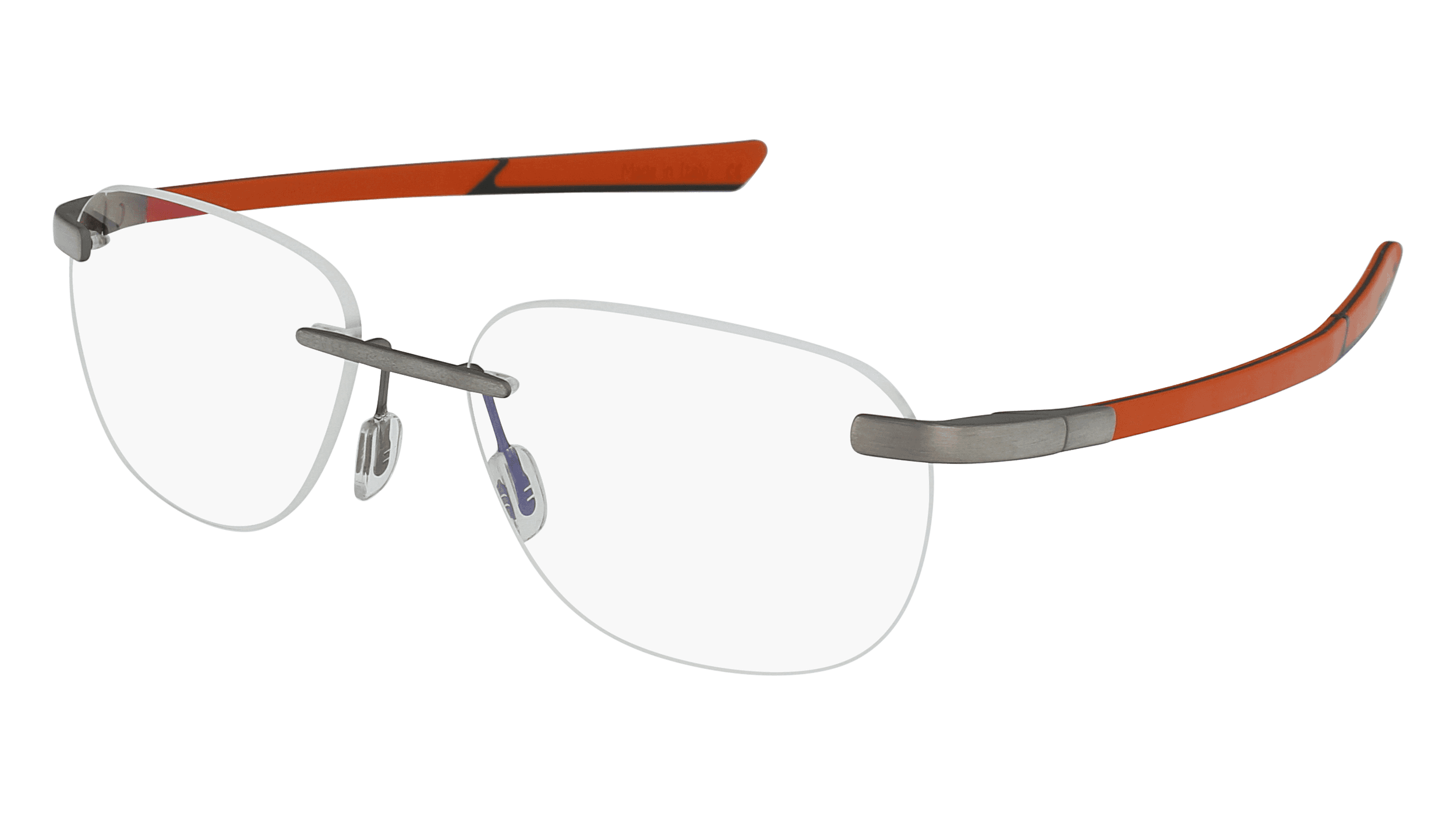 McLaren MLSUPO21 C01 Eyeglasses Brushed Pure/orange 55mm Men