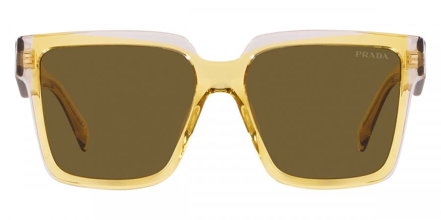 Prada SPR24Z 14I01T Sunglasses Ocher Crystal Gray 56mm Women 2