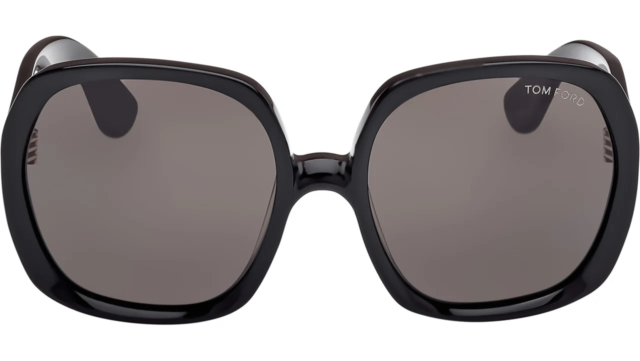 Tom Ford FT1221 01A Sunglasses Shiny Black 60mm Women 2
