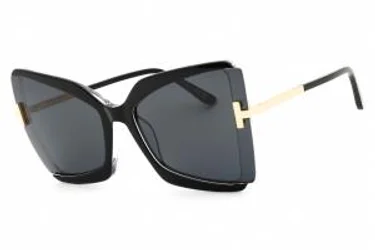 Tom Ford FT0766 03A Sunglasses Black Transparent 63mm