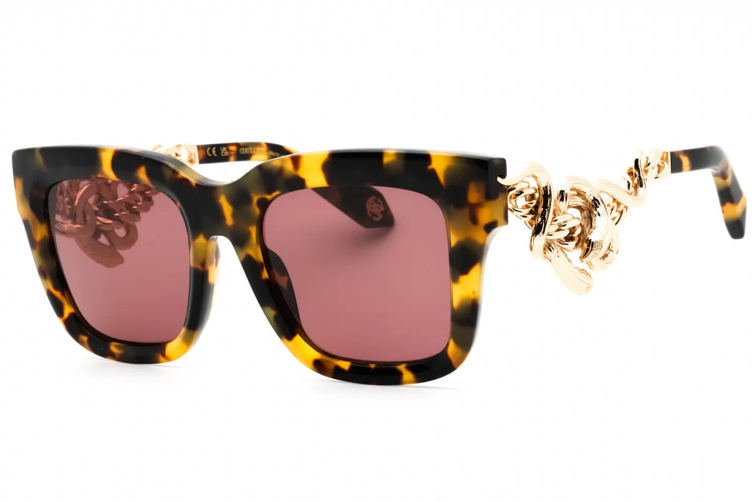 Roberto Cavalli SRC041M 0777 Sunglasses Matt Yellow Havana 52mm Women